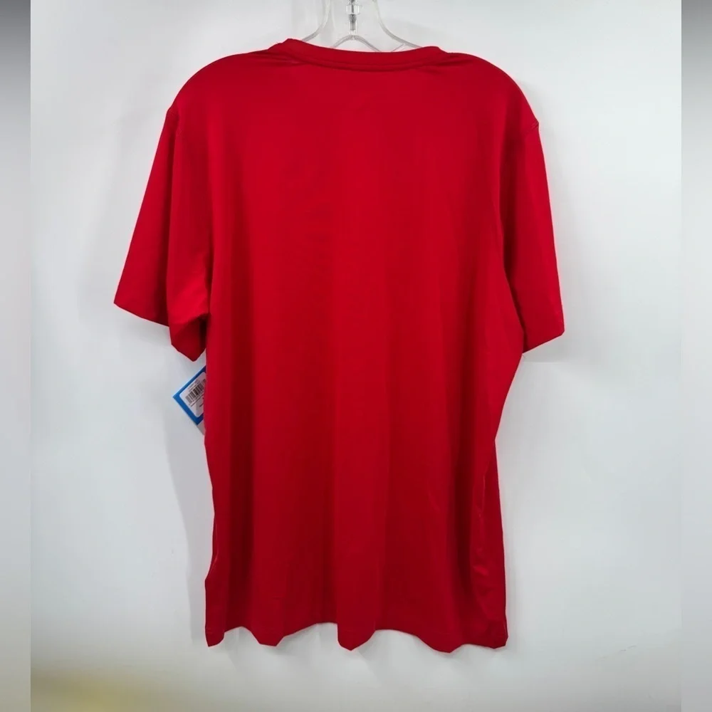 Columbia Diamond Peak Short Sleeve Shirt Red sz M Activewear Omni Wick NWT
